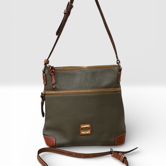 Dooney & Bourke Handbags - Dooney & Bourke Olive Green Pebble Grain Crossbody Bag